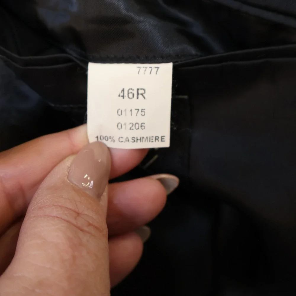 Jos. A. Bank Mens 46R Blazer Charcoal Grey 100% Cashmere 2 Button Sport Coat